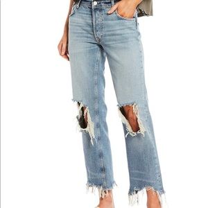 Free People Maggie Mid-Rise Straight Leg Jeans